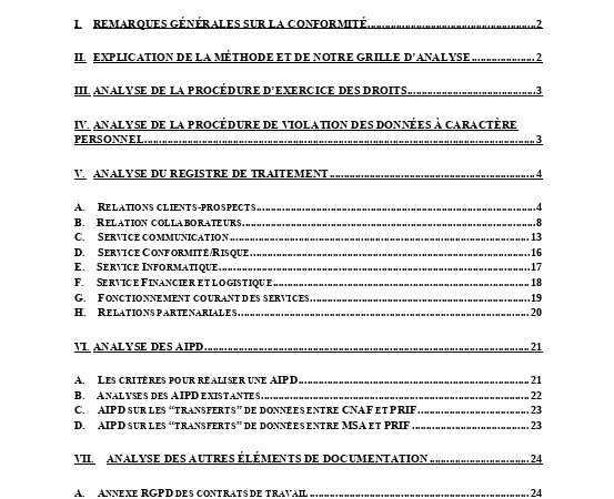 Rapport conformité PRIF
