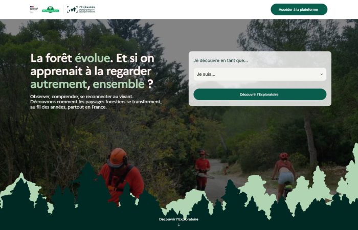 Page d'accueil exploratoire ONF